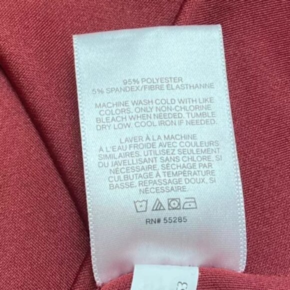 Express Blouse Women's Size XL Maroon Long Sleeve Dark Red Ladies Top Shirt EUC - Picture 8 of 10